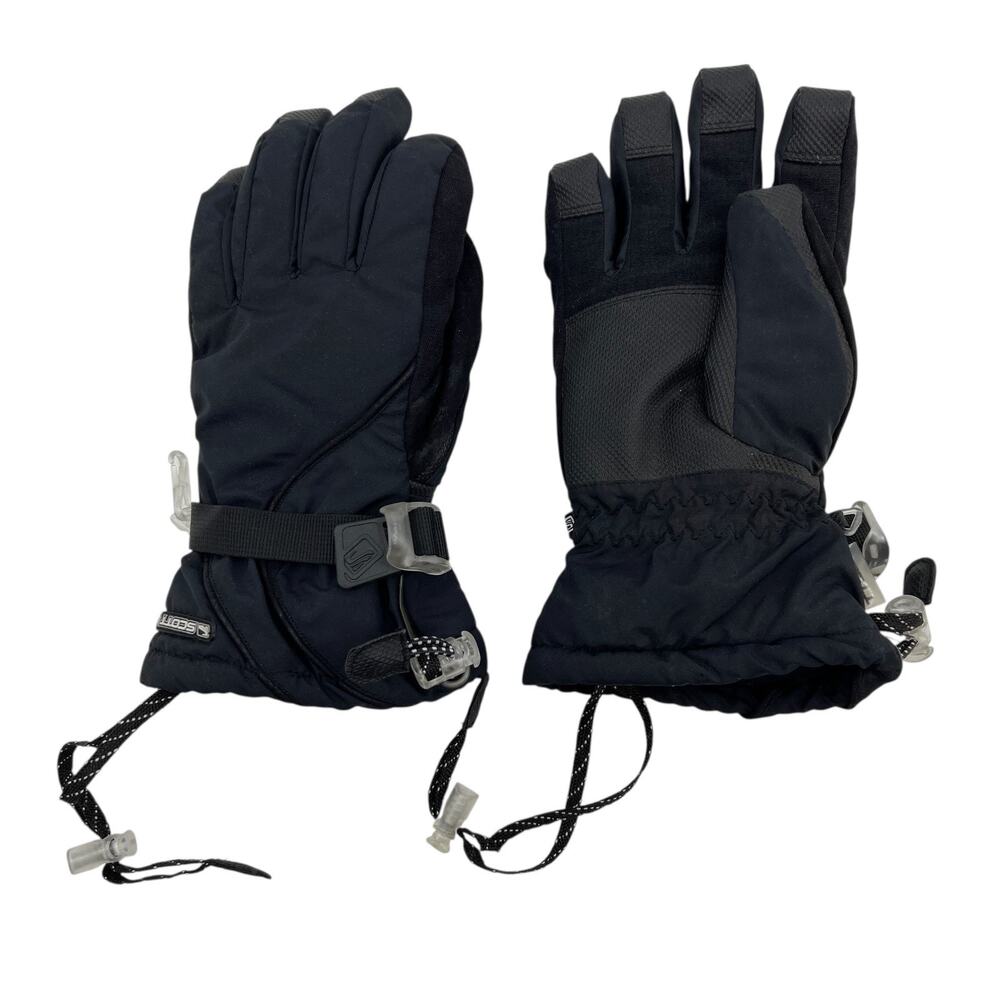Scott Gloves Mens S Small Black Sports‎ Winter Ski Ultimate Warm Cinch Drawcord